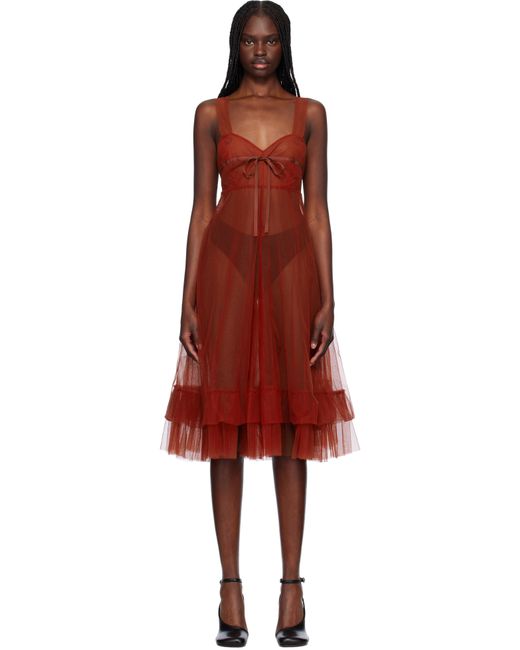 Renaissance Renaissance Red Benny Midi Dress