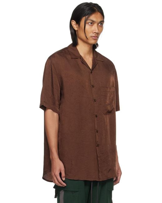 Song For The Mute Brown Oversized Shirt for men