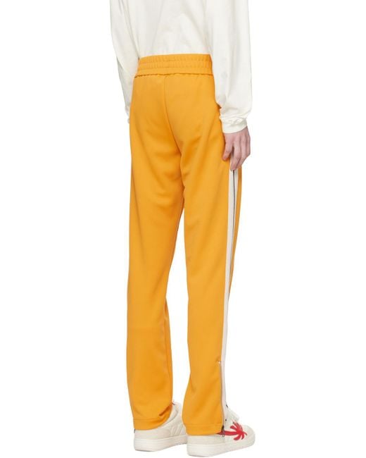 Palm Angels Yellow Striped Track Pants for men