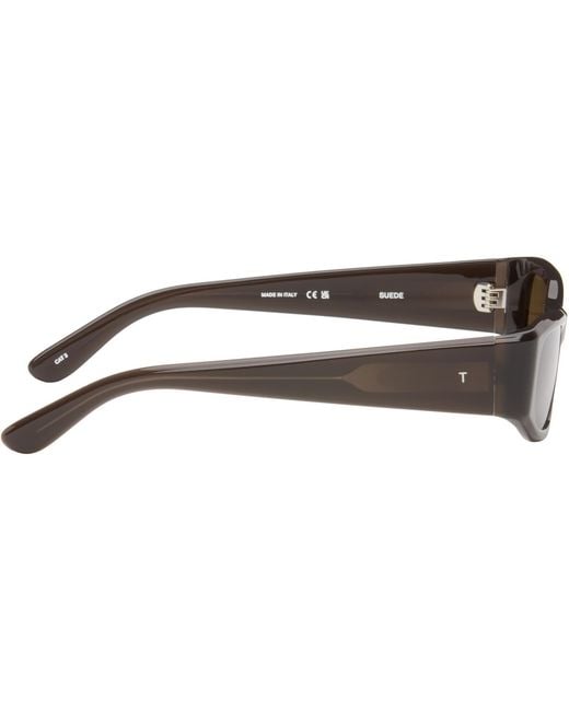 THISTLES Brown 'The Suede' Sunglasses