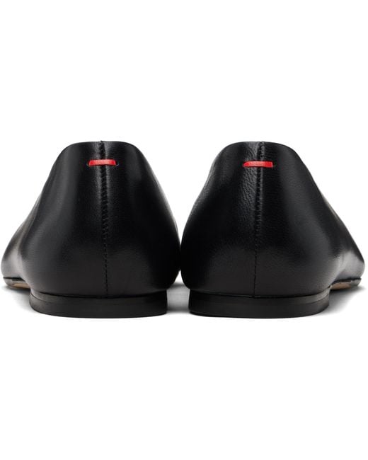 Aeyde ブラック Betty スクエアトゥ バレエシューズ Black