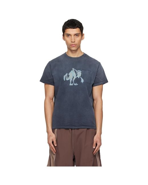 ERL Blue Puke T-Shirt for men