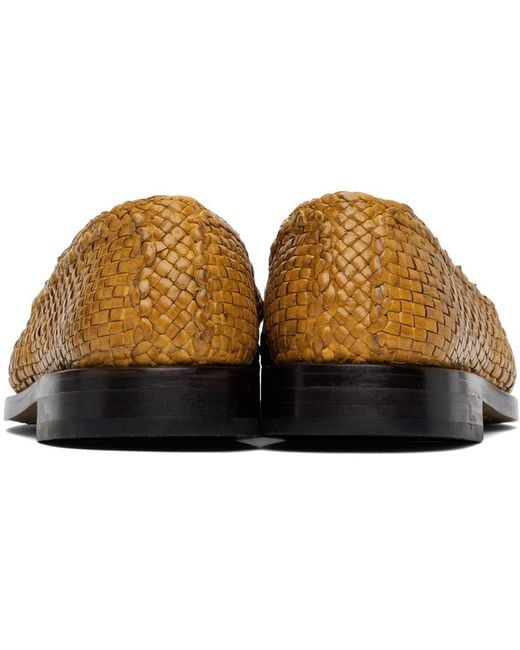 Marni Black Orange Basket-woven Loafers