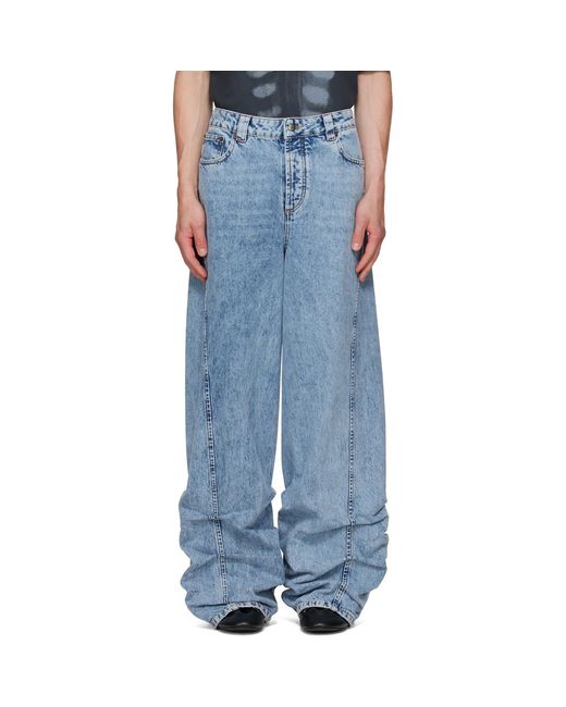 AVAVAV Blue Jessie Pleated Jeans for men
