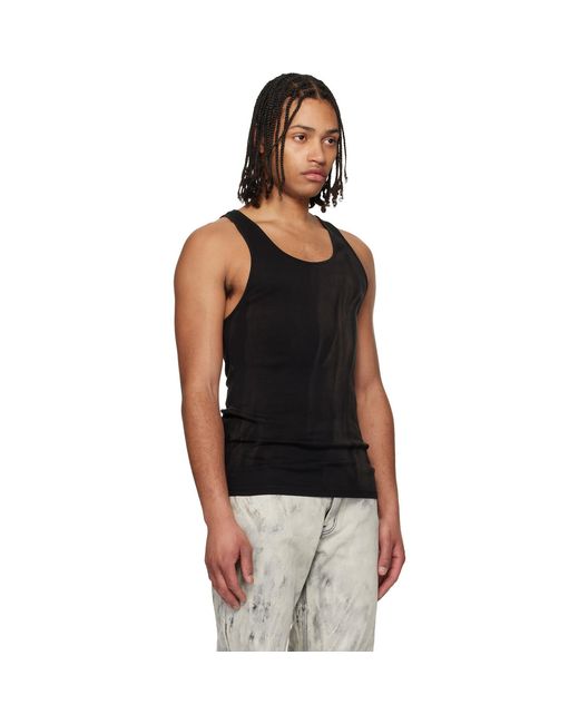 ALEXANDER DIGENOVA Black Faded Tank Top for men
