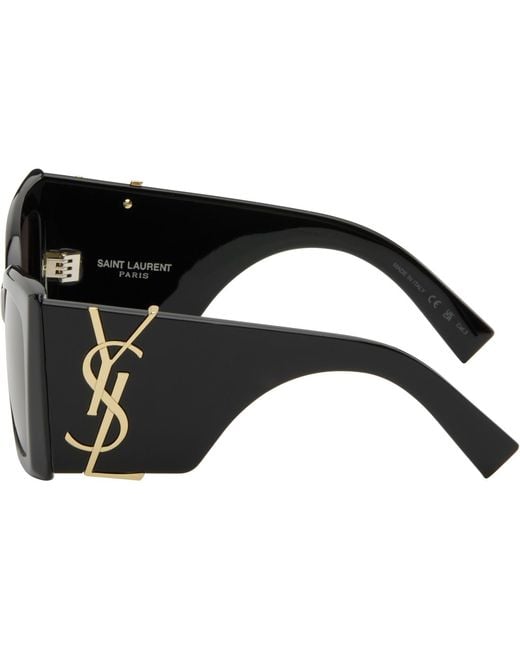 Saint Laurent Black M119 Blaze Sunglasses