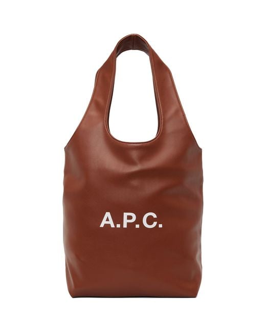 A.P.C. Brown Ninon Small Tote for men