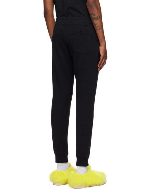 Moschino Black Drawstring Sweatpants for men