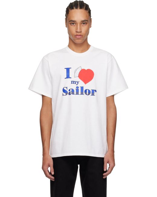 メンズ Noah NYC ホワイト 'I Love My Sailor' Tシャツ White
