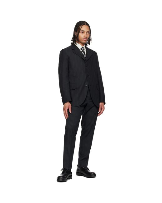 Comme des Garçons Black Silk Geometric Pattern Tie for men