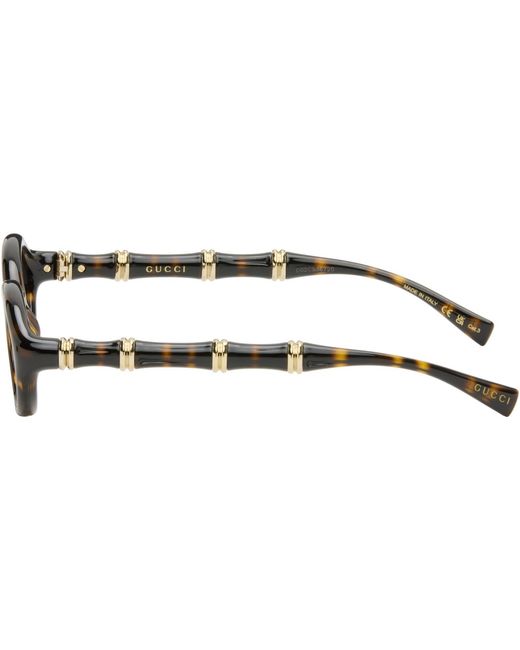 Gucci Black Oval Frame Sunglasses