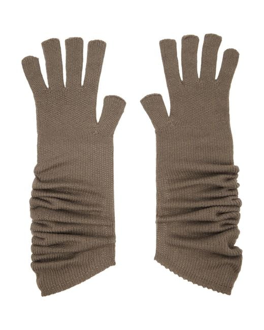 Homme Plissé Issey Miyake Multicolor Taupe Cashmere Winter Gear Gloves for men