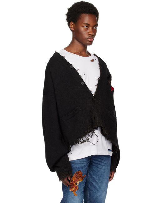 Doublet Broken Heart Cardigan in Black for Men | Lyst Australia