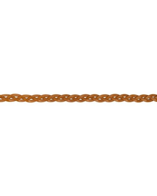 Our Legacy Black Tan 2 Cm Braided Belt for men