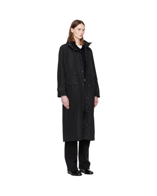 Mackage Black Magdelena Maxi-Length Raincoat