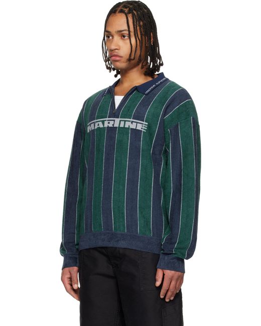 Martine Rose Blue Sporty Logo Polo for men