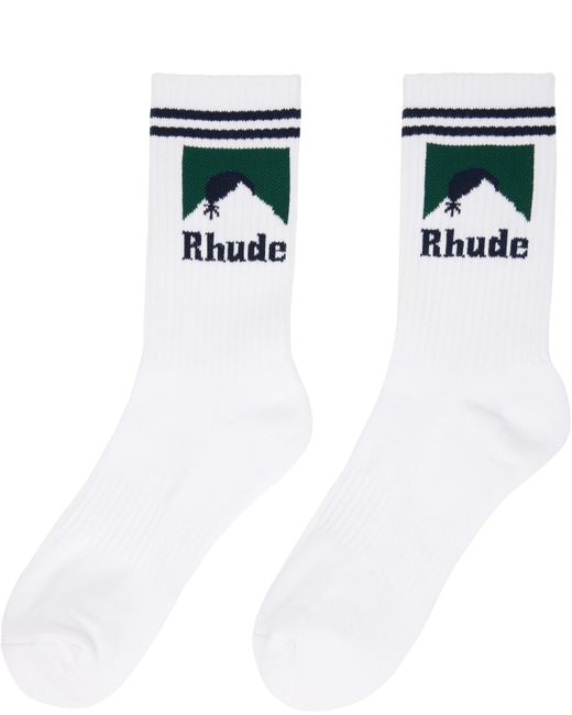 メンズ Rhude ホワイト Moonlight ソックス White