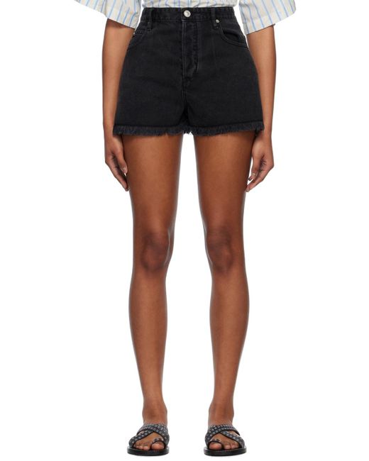 Isabel Marant Black Lesia Denim Shorts