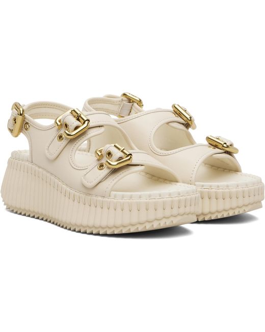Chloé Black Nama Wedge Sandals