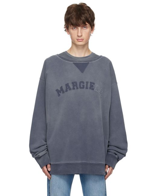 Maison Margiela Blue Faded Sweatshirt for men