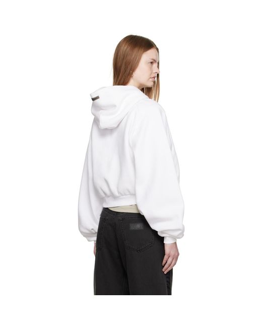 Fear Of God White Fleece Raglan Hoodie