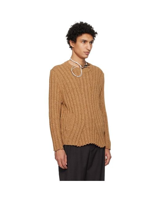 Kiko Kostadinov Black Tan Kada Knit Sweater for men