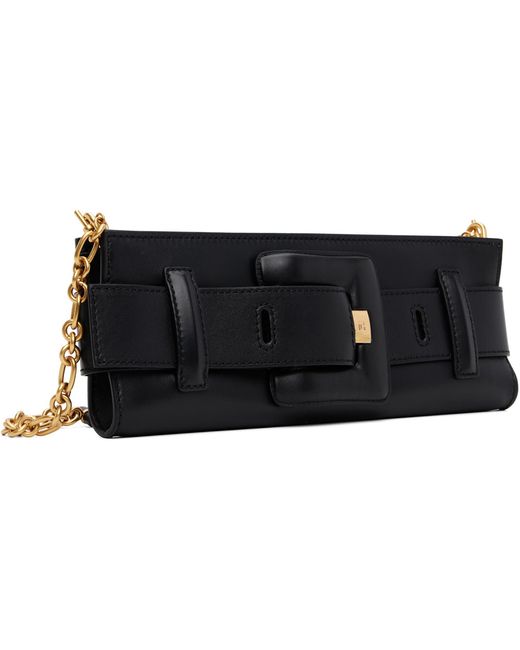 Balmain Black Anthem Smooth Leather Clutch