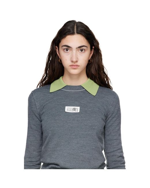 MM6 by Maison Margiela Metallic Numeric Minimal Signature Hoop Earrings