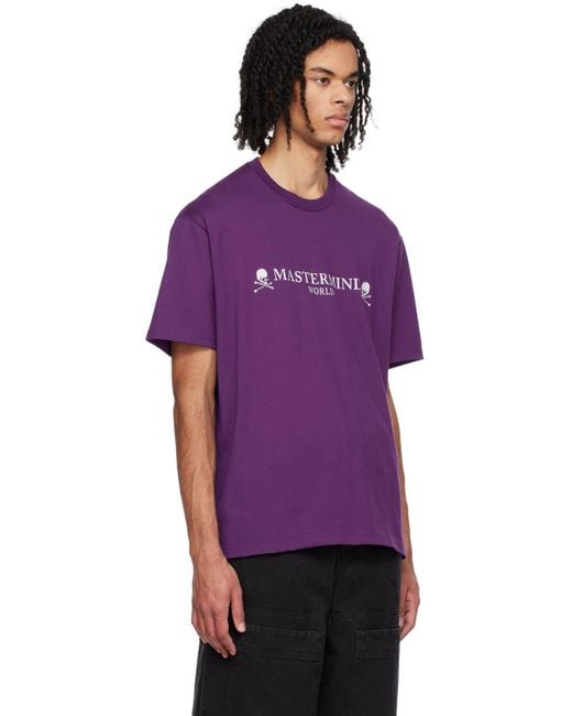 メンズ MASTERMIND WORLD パープル 3d Skull Tシャツ Purple