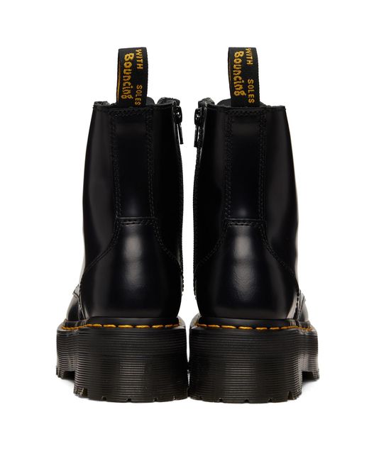 Dr. Martens Black Jadon Smooth Leather Platform Boots