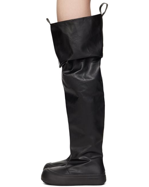 Yume Yume Black Thigh High Fisherman Boots for men