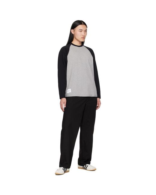 (w)taps Black Ian Long Sleeve T-Shirt for men