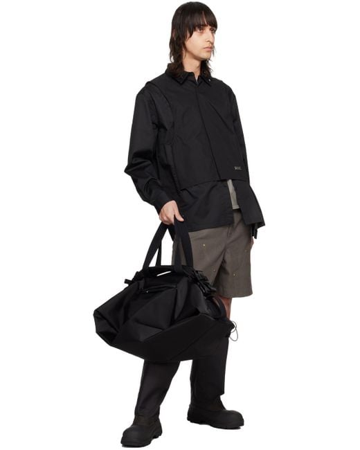 Côte&Ciel Black Sanna Sleek Duffle Bag for men
