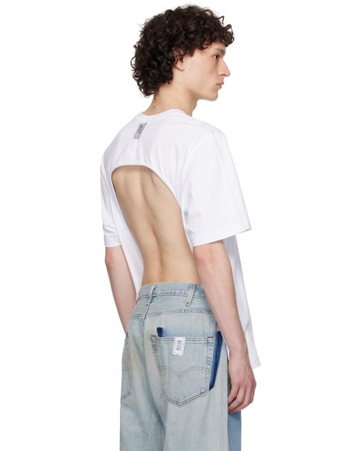 T-Shirt Blanc À Dos Ouvert PROTOTYPES pour homme en coloris White