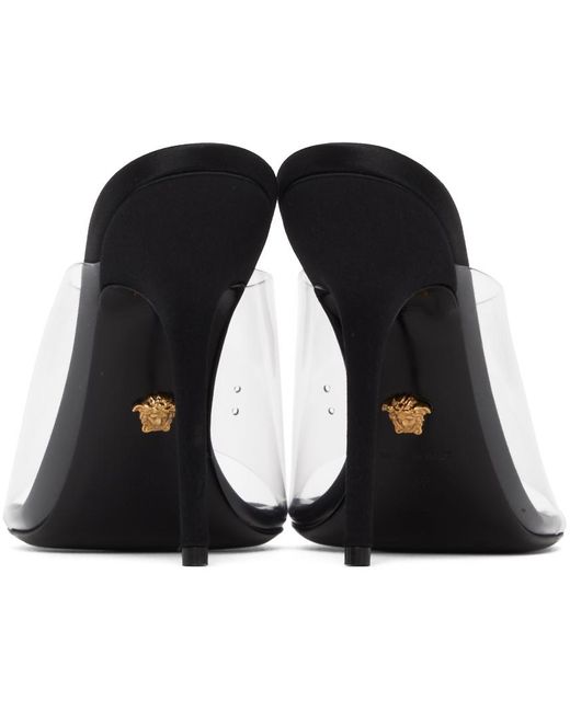 Sandales à talon aiguille es à méduses Versace en coloris Black