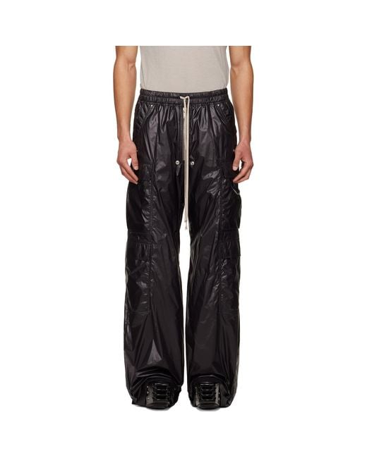 Rick Owens Black Temple Cargobelas Cargo Pants for men