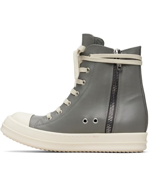 Rick Owens Gray Temple Sneakers