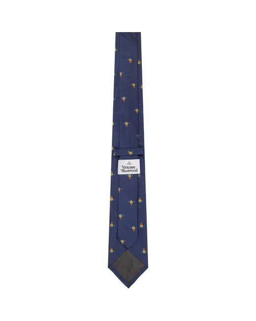 Vivienne Westwood Blue 8.5Cm Orb Tie for men