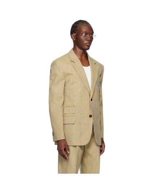 Bottega Veneta Multicolor Distorted Prince Of Wales Blazer for men