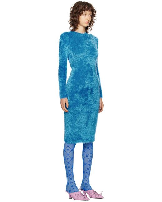 MARINE SERRE Ssense Exclusive Blue Maxi Dress