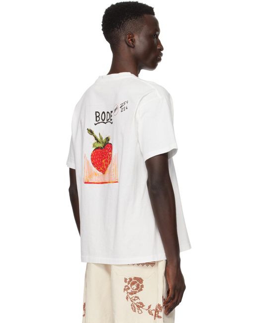 Bode Natural White Best Beds T-shirt for men