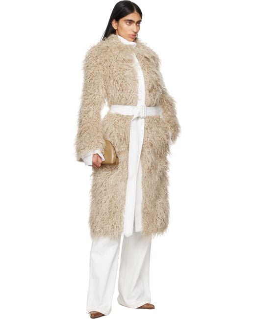 Dries Van Noten Black Paneled Faux-Fur Coat