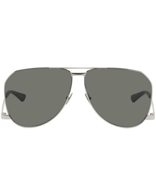 Saint Laurent Black Silver Sl 690 Dust Sunglasses for men