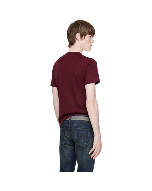 RRL Red Burgundy 'Double Rl Company' T-Shirt for men