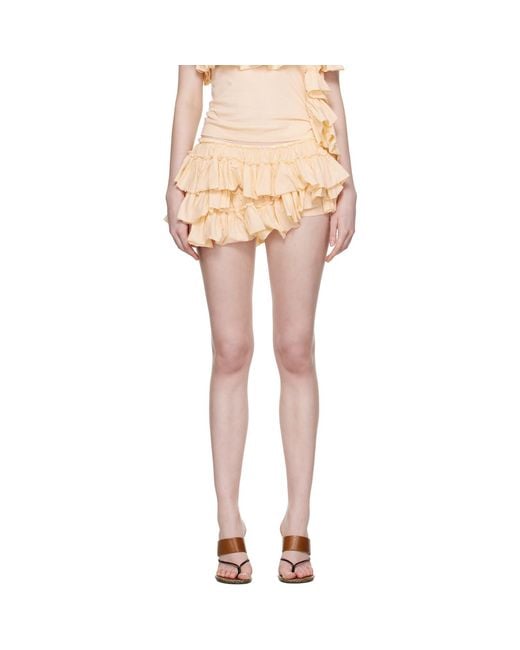Dries Van Noten Multicolor Ruffled Micro Shorts