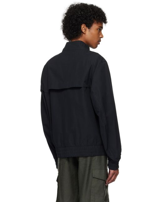 メンズ Stone Island ブラック ウォータープルーフ コットン キャンバス ボンバージャケット Black