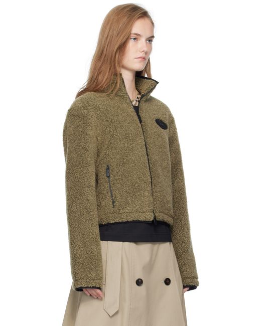 Blouson Écourté Taupe En Molleton Burberry en coloris Brown