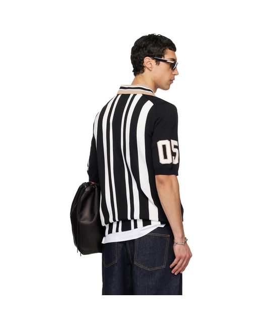 Moschino Black Sport Inspired Polo for men