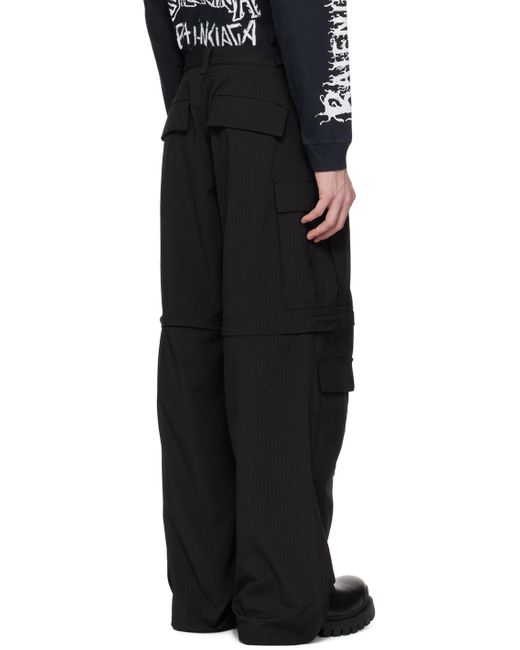 Pantalon cargo noir à logo unity sports Balenciaga pour homme en coloris Black