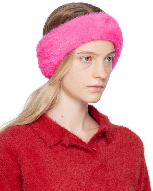 Jacquemus Red Pink Le Papier 'le Bandeau Neve' Headband